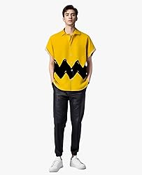 Gwnnb Bowling Shirts for Men Geometric Print Short