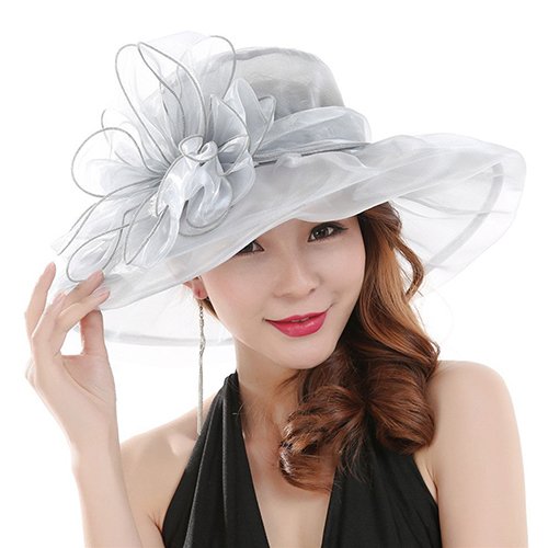 Everyday Women's Fashion Summer Derby Cap Tea Party Wedding Hat (Black) - Thumbnail 7