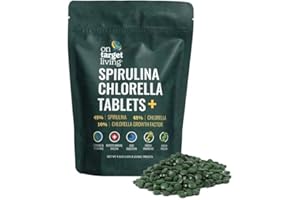 On Target Living Spirulina Chlorella + CGF | 1000 Supergreen Tablets | Vegan | Immune Support | High in Protein | Alkalyzing | Nutrient Dense | Energy | Recovery