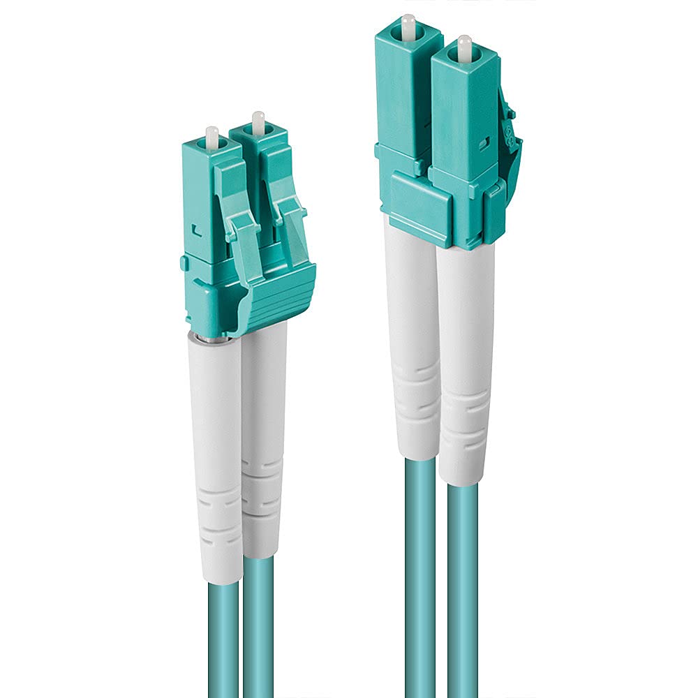 Lindy LC-LC OM3 50/125 Fibre Optic Patch Cable - Aqua, 200m