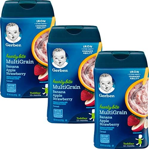 gerber hearty bits multigrain banana apple strawberry baby cereal