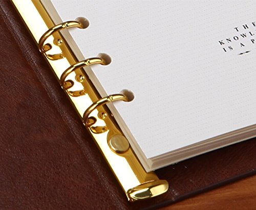 MultiBey Gold Planner Binder Rings, Planner 6 Rings, A5/ A6 Loose Leaf Round Rings Only for Agenda, Pack of 2 (A5 0.8-Inches)