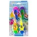 Baby Toddler Toothbrush 4 Pack - Trueocity - Soft Bristles - Teething Finger Handle Toothbrushes for 0-2 Years - Kids First Set (Blue, Orange, Pink, Green, Purple, Yellow) - BPA Free