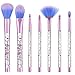 Unicorn Makeup Brushes, Coshine 7pcs Liquid Quicksand Glitter Makeup Brush Set With Crystal Pouch, Nylon Hair with Acrylic Handle