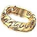 Top Quality Men's Golden Curb Chain Bracelet of Stainless Steel Polished