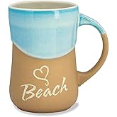 Cape Shore Decorative Wave Coffee Tea Mug Cup, Beach, Gifts for Birthday Christmas, 16 Oz