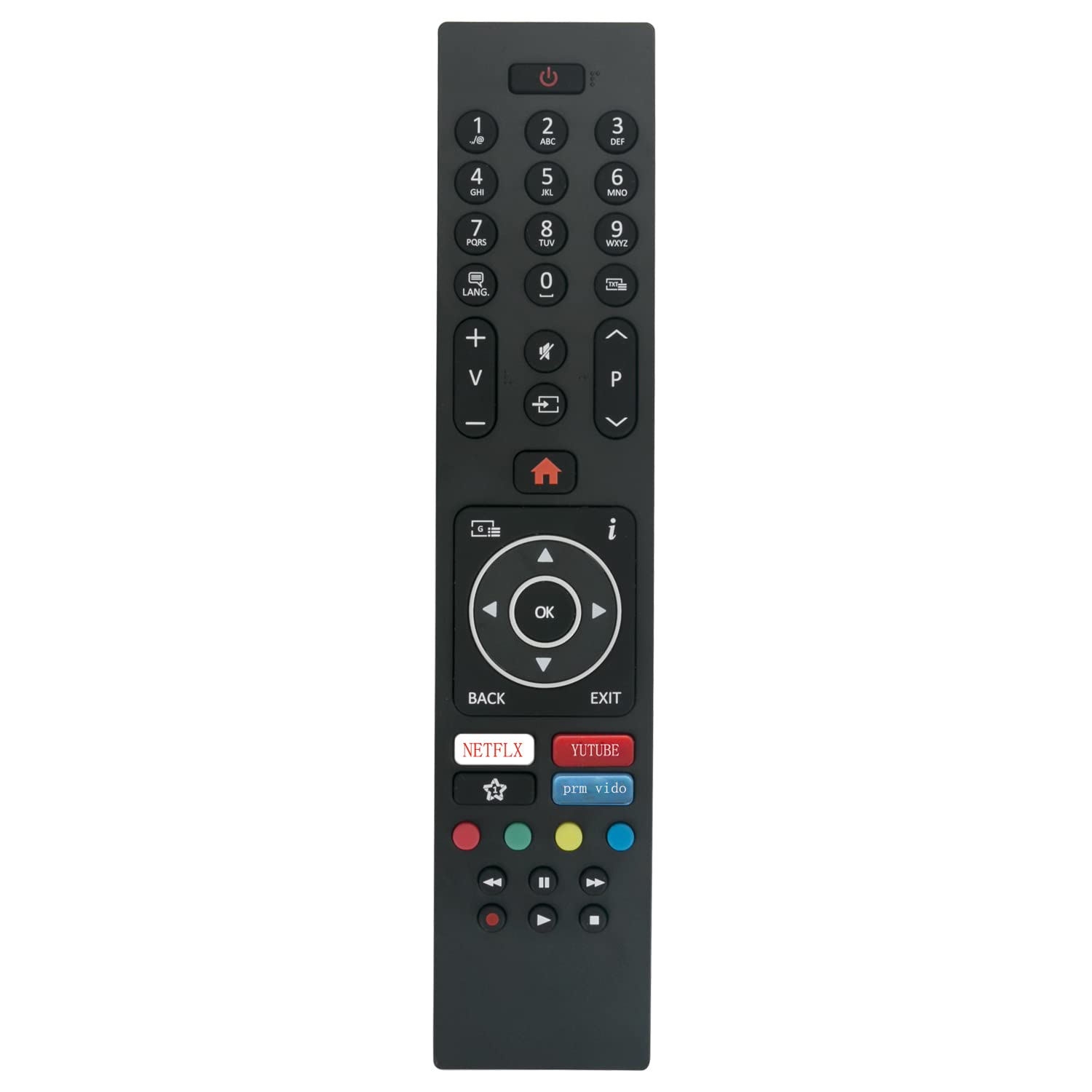 VINABTY RC43135P Replacement Remote Control fit for Logik Smart TV: L32SHE19 L32SHE19(B) L55UE20(A) L50UE20 L43UE20 L43UE19 L43UE19(A) L55UE19 L55UE19(A) L65UE18 L39SHE21 L65UE20 L55UE20