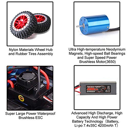 Brushless Motor-Fernbedienung RC-Rennwagen 60KM / high-speed 1/8 Skala 4wd Rc Drift Big Brushless RC Car Ferngesteuertes… – Bild 7