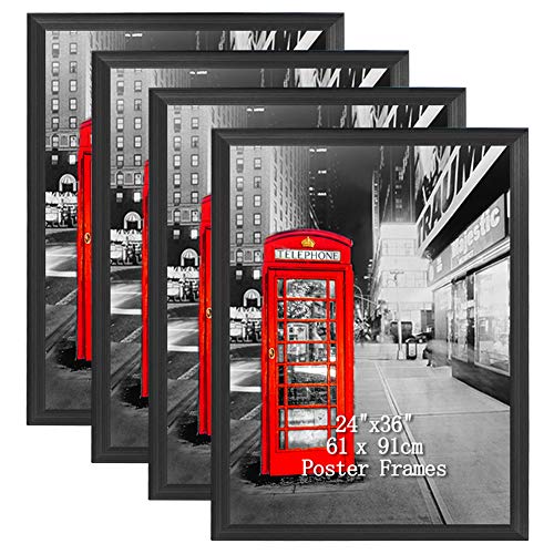 Lavezee 24x36 Black Poster Picture Frames Set, Made to