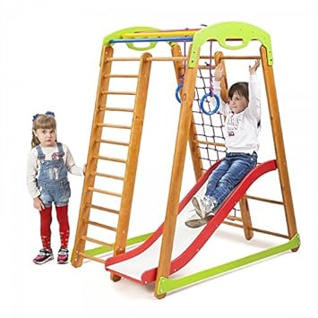 Kinder Zu Hause Aus Holz Spielplatz Mit Rutschbahn Junior 1