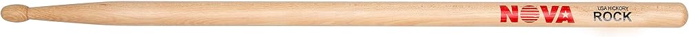 Vic Firth NOVA ROCK Drumsticks Wood Tip American Hickory Sleeved Pair