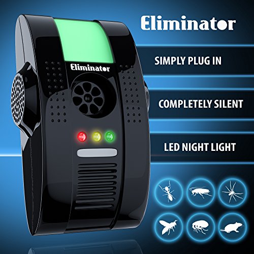 Eliminator™ Electronic Powerful Pest Repeller with Night Light - Eliminates Insects and Rodents Eliminator™ Electronic Powerful Pest Repeller with Night Light - Eliminates Insects and Rodents