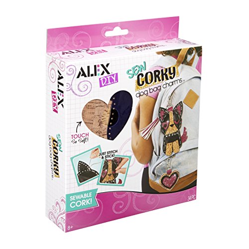 ALEX Toys DIY Sew Corky Dog Bag Charms, Multicolor