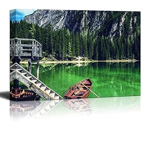 Canvas Wall Art for Living Room,Bedroom Home Artwork Paintings Great Scenery of Lake Ready to Hang - 12x18 inches