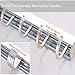 Cavoli Mop and Broom Organizer Wall Mounted, 4 Adjustable Holder and 3 Hooks,Storage Solutions for Broom Holders, Metal and Easy Clean