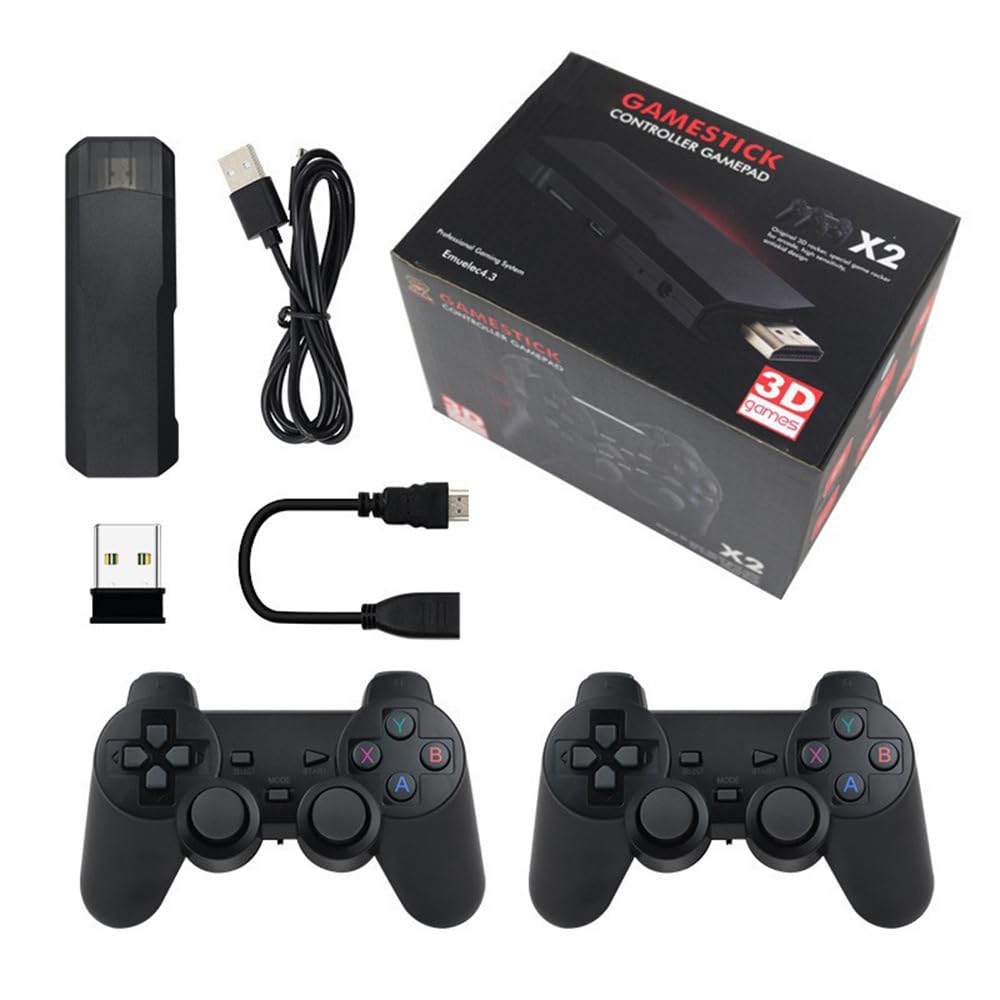 Photo 1 of YoimJoyFun Wireless Retro Game Console,Game Stick Built in20,000 Games/40,000 Games, 40+ Emulators, Dual Wireless Controllers, Plug & Play Video Game Consoles X2 64G