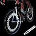 DAWAY A08 Bicycle Tire Valve Stem Light - Led Waterproof Bike Wheel Lights Neon Flashing Lamp Glow in The Dark Cool Safe Accessories, 1 Pack, White Graphics