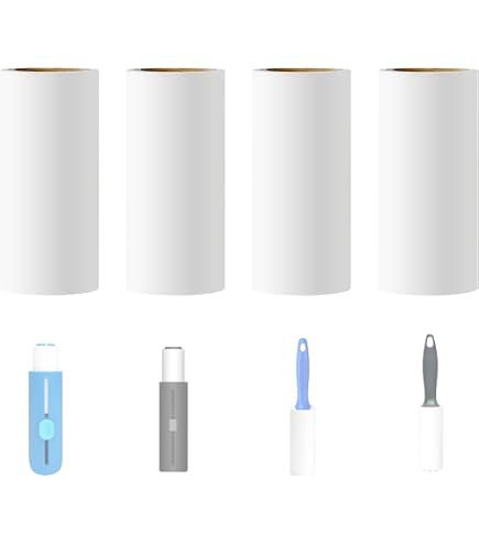 Lot De 5 Rouleaux Anti-poils Easy-Peel - 450 Feuilles Adhésives Pour Vêtements Et Canapés