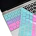 TOP CASE - Faded Ombre Series keyboard Cover Silicone Skin for MacBook Pro 13 inch A1708 (No TouchBar) Release 2017 & 2016 / Macbook 12-inch Retina A1534 with TOP CASE Mouse Pad - Hot Blue / Purple