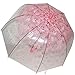 Kung Fu Smith Transparent Cartoon Floral Clear Bubble Rain Umbrella