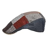 Hanna Hats of Donegal - Irish Flat Cap - Donegal Tweed - 'Brad Pitt' Style - Patchwork Tweed