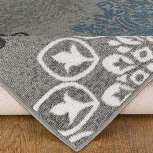 Antep Rugs Alfombras Modern Floral 3x5 NonSkid (NonSlip) Low Profile