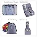 Travel Packing Cubes for Suitcase Binteng 9 PCS Travel Luggage Organiser Set Durable Travel Essentials Bags for Clothes Shoes Cosmetics Toiletries (Grey)