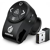 AMERTEER Wireless Presentation clicker for PowerPoint Presentations, RF 2.4GHz Finger Ring Remote, PPT Slides Clicker Pen Rechargeable