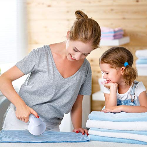 LOBKIN Quitapelusas eléctrico Adecuado para Todas Las Prendas, con Orificios de 3 tamaños en la Rejilla para Pelusas de Cualquier tamaño Recargable (Azul)