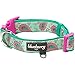 Blueberry Pet Soft & Comfy Paisley Flower Print Neoprene Padded Dog Collar, Emerald Green, Small, Neck 12