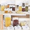 VIVILINEN-Airtight-Food-Storage-Container-Set-Stackable-Kitchen-Storage-with-Lids-Ideal-for-Cereal-Spaghetti-Pasta-Candy-Snacks-for-Keeping-Food-Dry-FreshSet-of-4-08L VIVILINEN Airtight Food Storage Container Set- Stackable Kitchen Storage with Lids Ideal for Cereal Spaghetti Pasta…