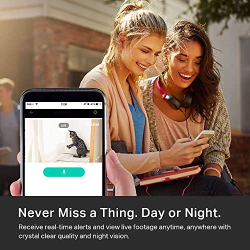 KASA INDOOR PAN/TILT SMART SECURITY CAMERA, 1080P HD DOG-CAMERA,2.4GHZ WITH NIGHT VISION,MOTION DETECTION FOR BABY AND PET MONITOR, CLOUD & SD CARD STORAGE, WORKS WITH ALEXA& GOOGLE HOME (EC70), WHITE