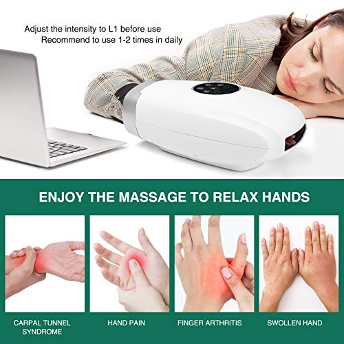 Cunmiso Cordless Electric Hand Massager for Arthritis Air Compression