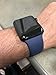 Yimzen Soft Silicone Sport iWatch Band Strap for Apple Watch Series 3 2 1 Sport and Edition, 42mm, Medium/Large, Midnight Blue