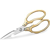 AWinjoy Kitchen Scissors, Heavy Duty Sharp Kitchen Shears Dishwasher Safe,Gold Kitchen Accessories Cooking Shears for Kitchen