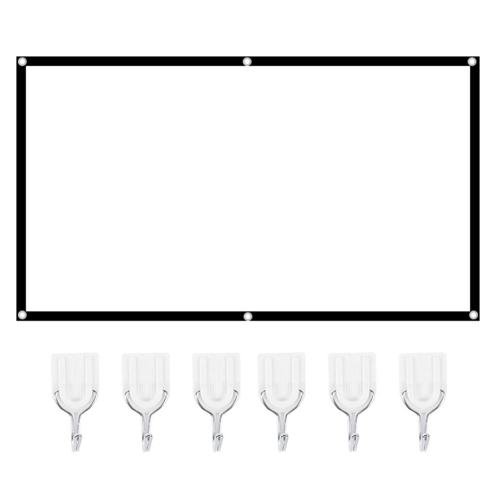 Vikye 16:9 Projection Screen, Portable Foldable, Polyester, Matte White, Professional HD Projector Screen for 100 inches