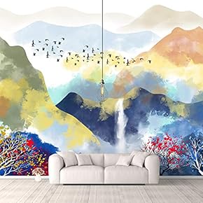 Wall Murals for Bedroom Traditional Chinese Landscape View Large Removable Wallpaper Peel and Stick Wall Stickers - 66x96 inches
