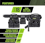 AWP Carpenter Tool Rig with Carry Handles Premium Tool Belt up to 50 Inches view 3