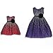 Crayon Kids Little Girls Red Velvet Flower Sash Sequin Christmas Dress 2T-6