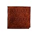 100% Woven Silk Burnt Orange/Rust Twill Paisley Pocket Square