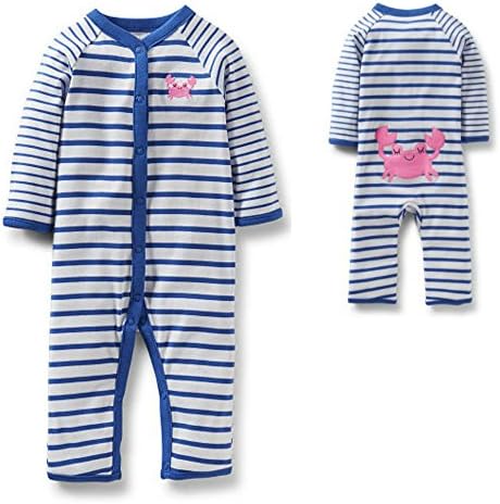 Baby Girls Cute Crab Turn Me Around Coveral (NB)