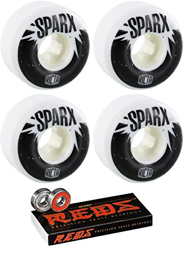 55mm Ricta Wheels Sparx Skateboard Wheels with Bones Bearing