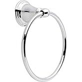 Delta Windemere (1-Pack) Hand Towel Holder Polished Chrome Towel Racks for Bathroom Wall Round Towel Ring Holder for Bath Towel Hanger for Kitchen, Bathroom Accessories 70046