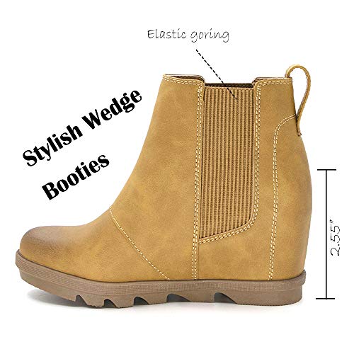 Athlefit-Womens-Wedge-Chelsea-Boots-Comfortable-Ankle-Wedge-Booties