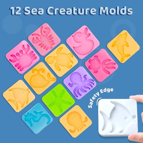 SLEEPHEAD®Magic Toys Water Gel Kit: 20 Colors Fairy Aqua Gel with Pearlized & Luminous Magic Paint Gel - Handmade Creative Water Art Set with 12 Shape 3D Molds for Kid Birthday Party Gift
