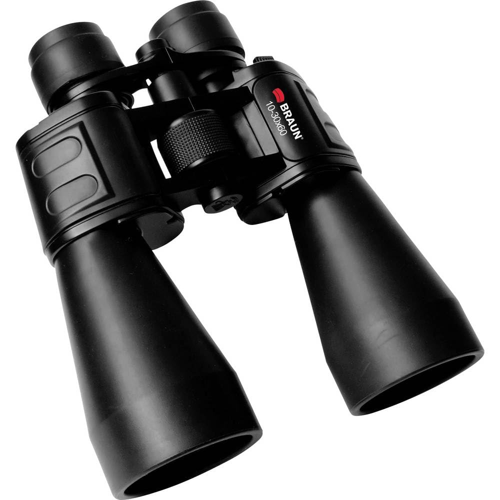 Braun 20117 Binocular"Zoom" 10-30x60 Porro Binoculars - Black