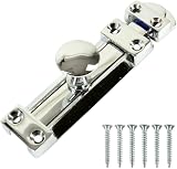 SISI UK Chrome Door Bolts 4 Inch Flat Bolt Surface Door Latches view 1