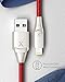 XCENTZ iPhone Charger 2 Pack 6ft, Apple MFi Certified Lightning Cable Fast Charger iPhone Cable, Durable Braided Nylon Metal Connector Charger Cord for iPhone X/XS Max/XR/8 Plus/7/6/5/SE, iPad, Red