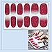 WOKOTO 6 Pieces Shine Nail Art Polish Sticker Tips With 1Pc Nail File Rainbow Adhesive Nail Wraps Decal Strips Manicure Kit For Women
