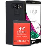 AexPower LG G4 Battery, 10000mAh Li-ion Replacement Battery for LG G4 BL-51YF with Black Soft TPU Protective Case (Up to 3X Extra Battery Power) | LG G4 Extended Battery